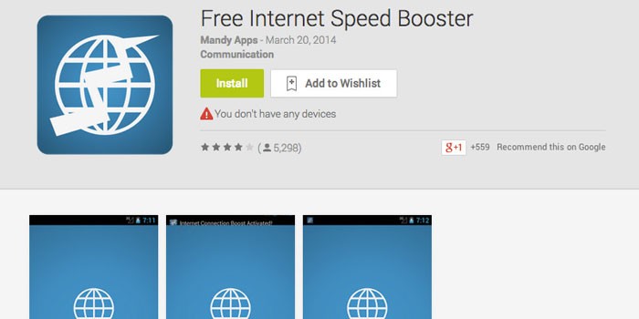 Приложение Internet Speed Booster