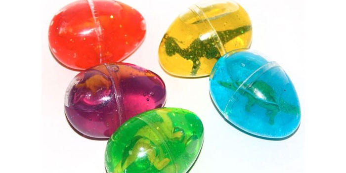 Разноцветные лизуны в форме яйца